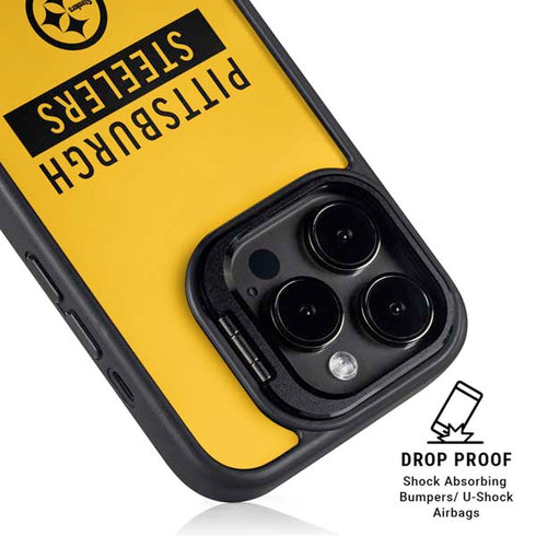 NFL Pittsburgh Steelers Yellow Performance Series iPhone 15 Pro Kickstand Case